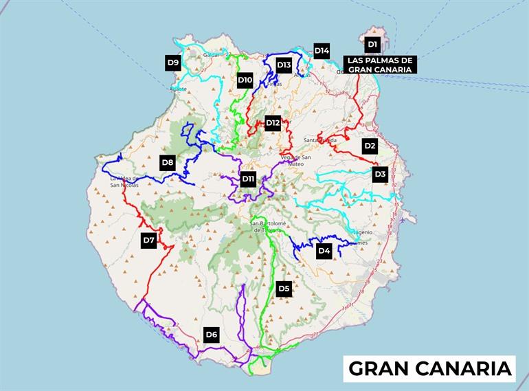 14-daagse roadtrip Gran Canaria op de kaart