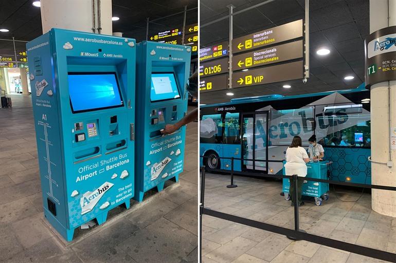 Aerobús in Barcelona, Spanje
