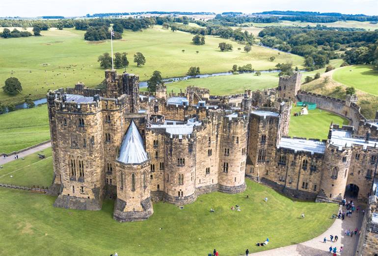 Alnwick Castle in Northumberland