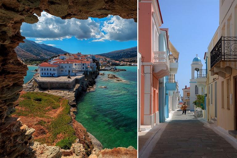 Andros bezoeken vanuit Athene, Griekenland