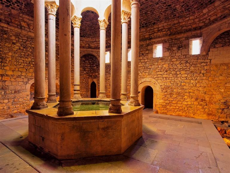 Arabische baden in Girona, Catalonië 