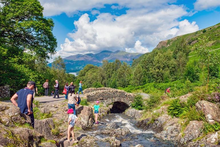 Ashness Bridge bij Derwentwater, Lake District