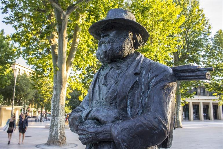 Beeld van Cézanne in Aix en Provence