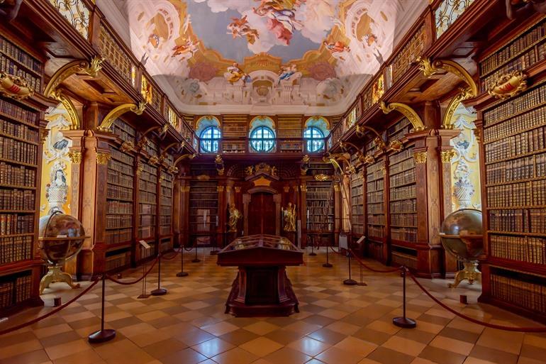 Bibliotheek van de abdij van Melk, Oostenrijk