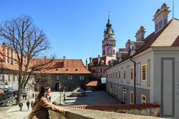 Binnenplaats van het kasteel van Český Krumlov