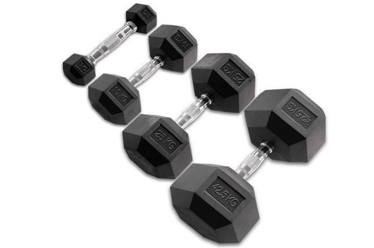 Body-Solid Hexagon Rubber Dumbbell kopen