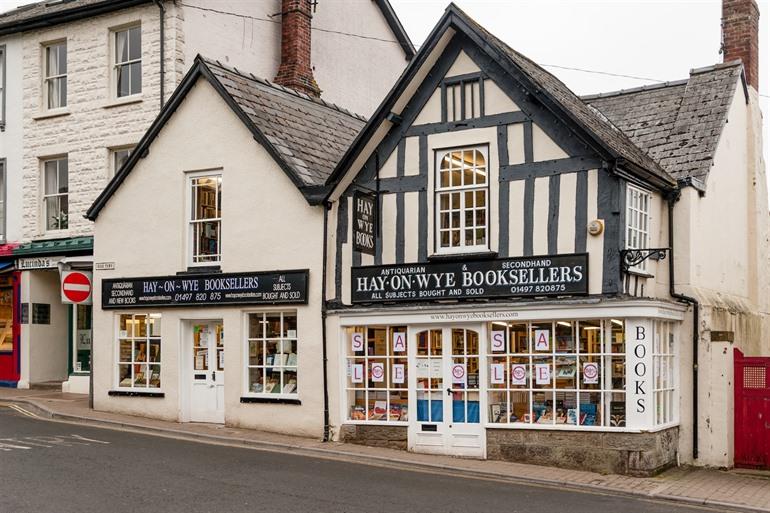 Boekenwinkels in Hay-on-Wye, Wales 