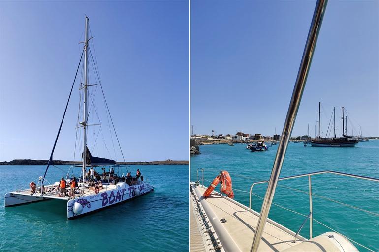 Boottocht langs de kustlijn van Boa Vista