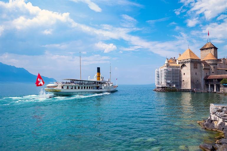 Boottocht over het Meer van Genève van Montreux naar Château de Chillon