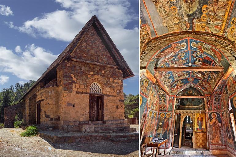 Byzantijnse kerk in het Troodos-gebergte, Cyprus