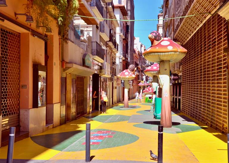 Calle de las Setas - Paddestoelenstraat Alicante