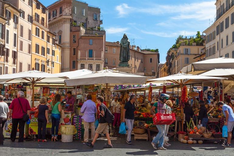 Campo de’Fiori bezoeken in Rome