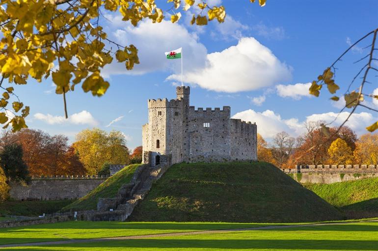 Cardiff Castle in Wales 