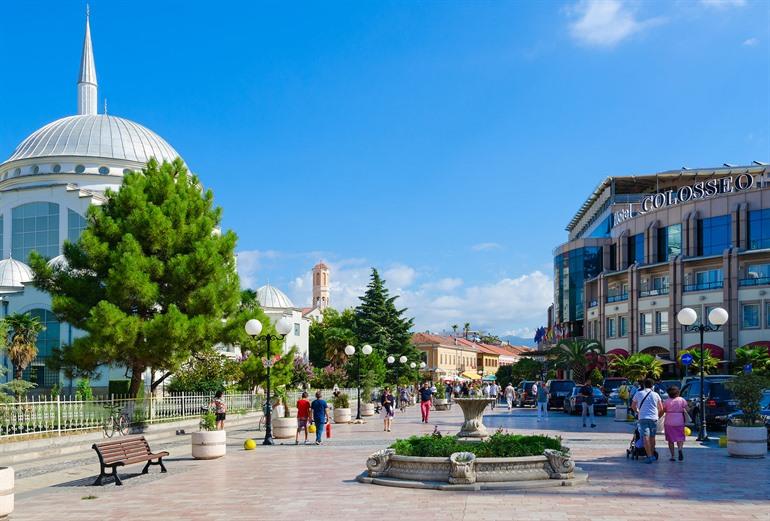 Centrum van Shkodër, Albanië