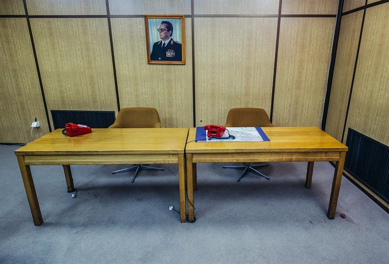 Conferentiekamer in de Tito Bunker in Konjic
