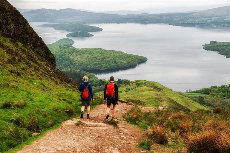 Conic Hill en uitzicht op Loch Lomond, Schotland