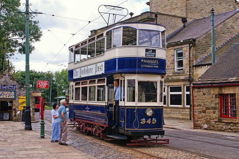Crich Tramway Village in het Peak District