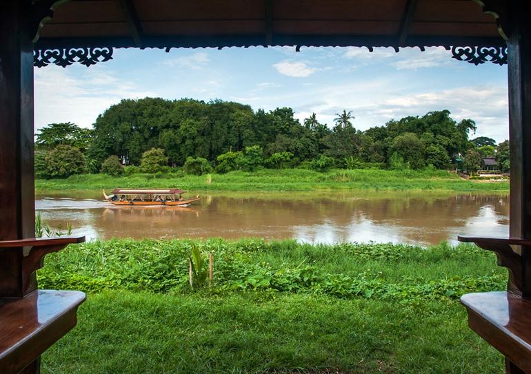 Cruise langs de Mae Pingrivier, Chiang Mai, Thailand