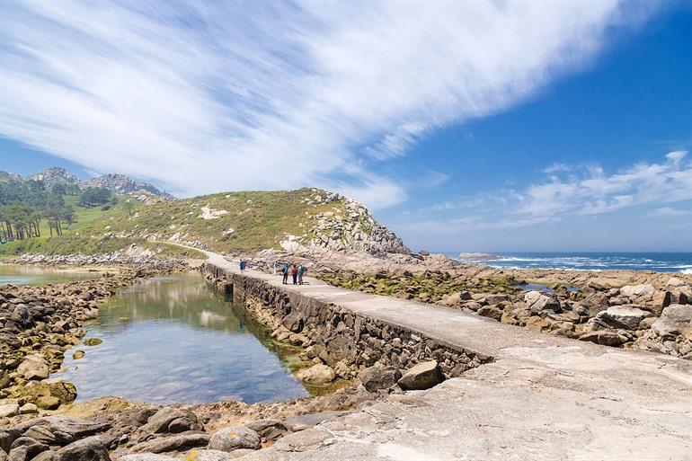 Dam tussen Faro and Monteagudo, Galicië