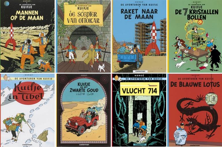 De bekende strips van Kuifje