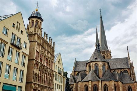 De Duitse stad Wesel aan de Rijn
