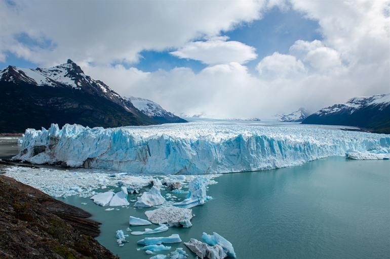 De gletsjers in Los Glaciares