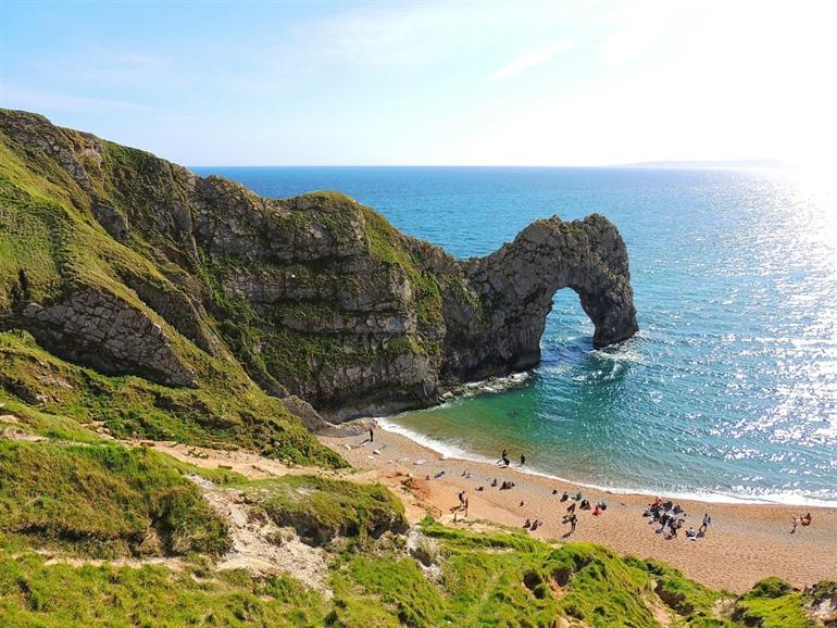 De kalkstenenboog Durdle Door
