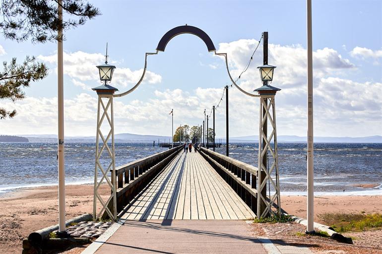 De lange pier van Rättvik, Dalarna