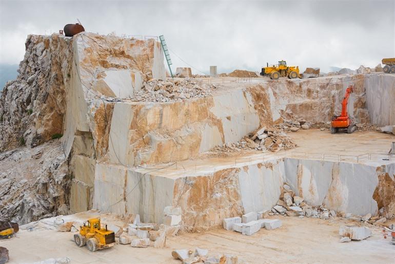 De marmergroeven van Carrara