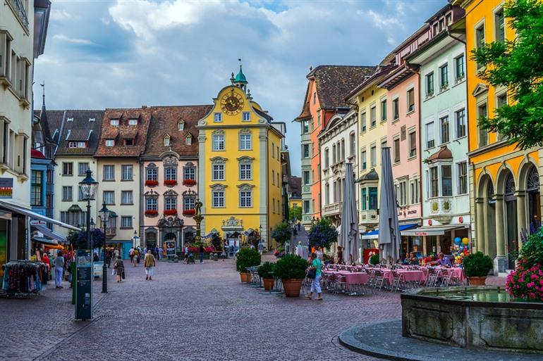 De oude binnenstad van Schaffhausen