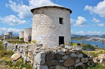 De oude windmolens van Bodrum, Turkse Riviera