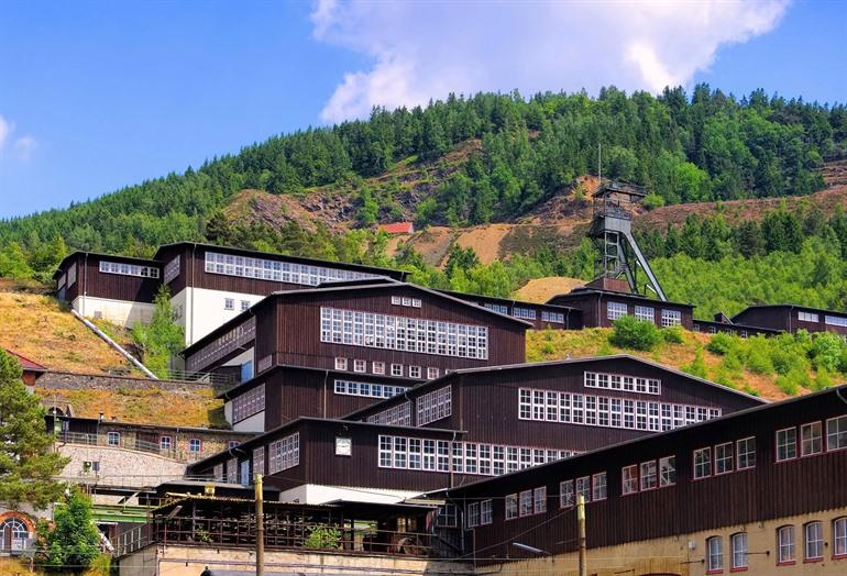 De Rammelsbergmijnen in Goslar, Harz-gebergte