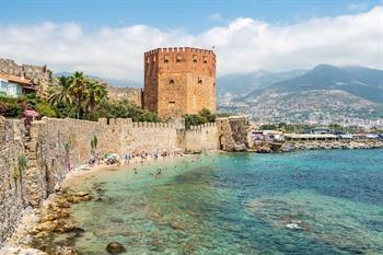 De Rode Toren in Alanya, Turkije