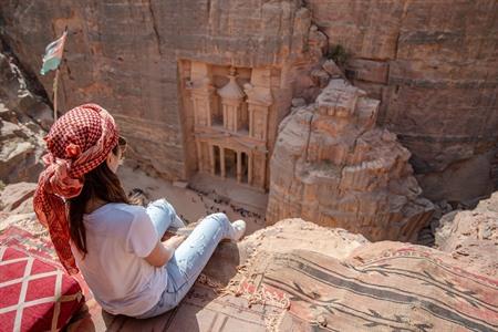 De schatkamer in Petra, Jordanië