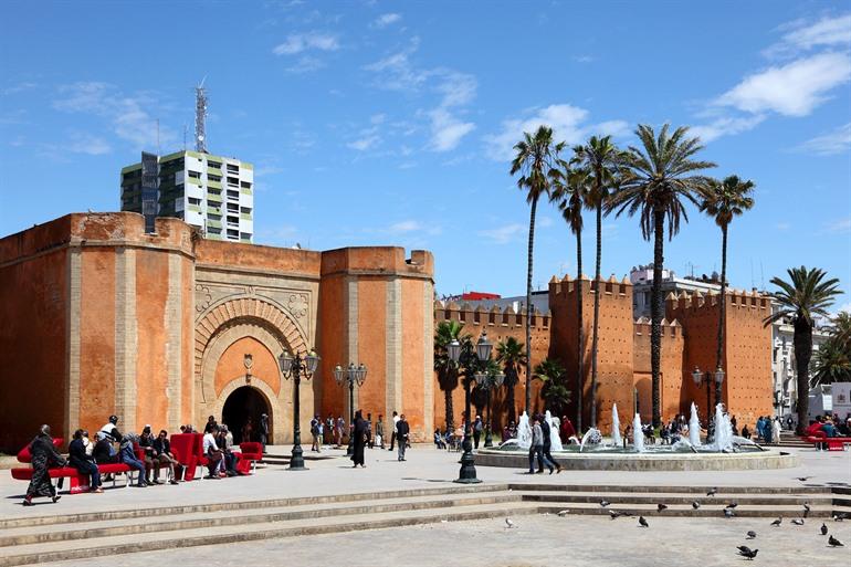 De stadspoort Bab El Had in Rabat