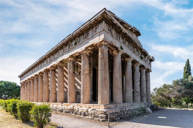 De tempel van Hephaistos in de Oude Agora, Athene