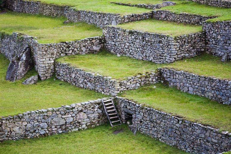De terrassen van Machu Picchu