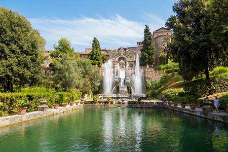 De tuinen van Villa d'Este bezoeken in Rome