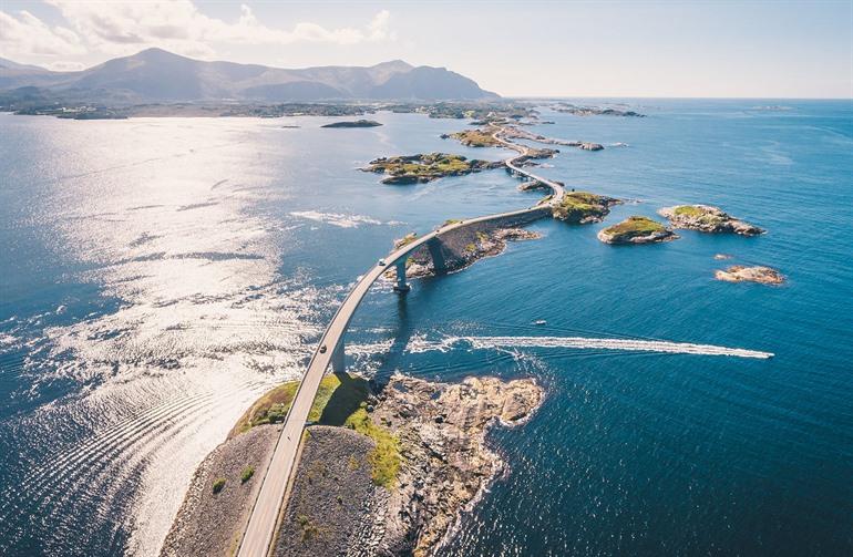 De unieke Atlantic Road in Noorwegen
