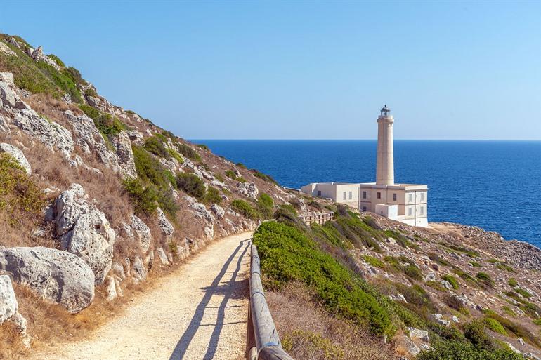 De vuurtoren bij Punta Palascia
