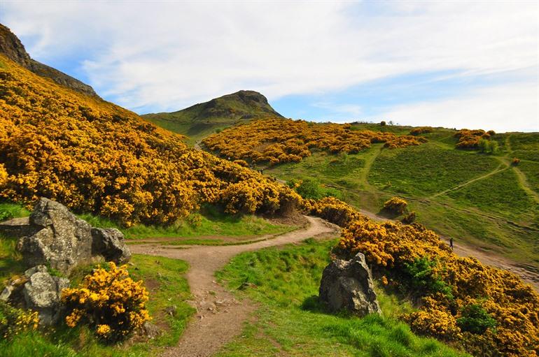 De weg naar de Arthur’s Seat in Edinburgh