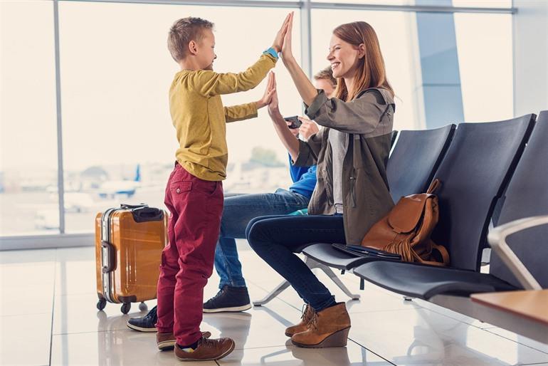 Doe een spelletje op de luchthaven