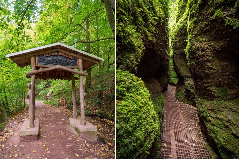Drachenslucht nabij Eisenach in Thüringen