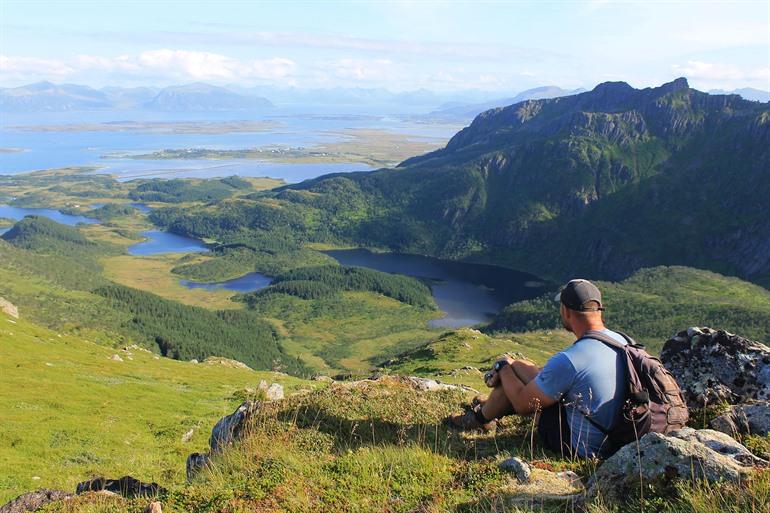 Dronningruta hike bij het dorpje Stø, Vesterålen