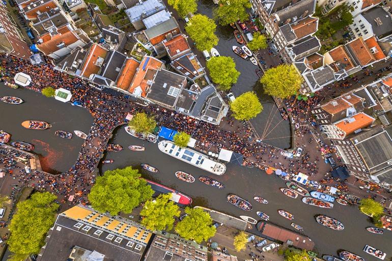 Drukte op Koningsdag Nederland