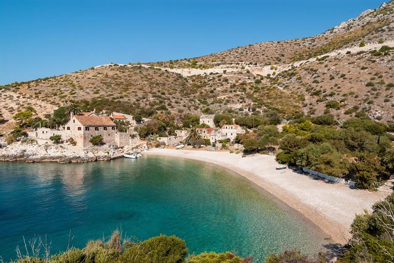 Dubovica Beach, eiland Hvar, Kroatië