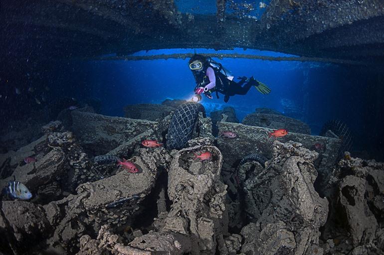 Duiken naar het wrak van de SS Thistlegorm, Egypte