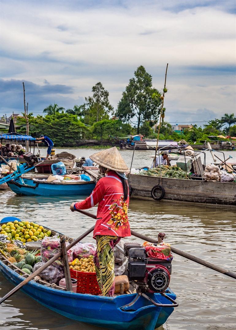 Een boottocht langs de drijvende markten van Vietnam