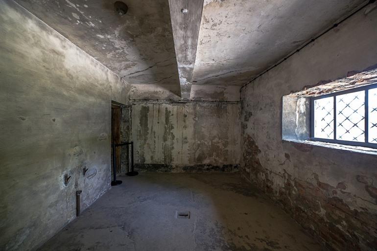 Een van de gaskamers in Auschwitz-Birkenau