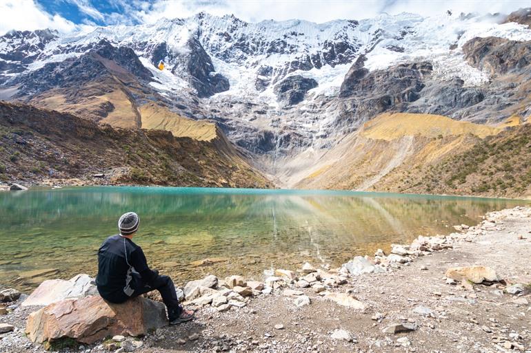 Een van de stops, Laguna Humantay